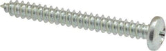 Value Collection - #8 Pan Head Phillips Sheet Metal Screw - Steel, 1-1/2" Length Under Head, Grade 2 - Americas Industrial Supply