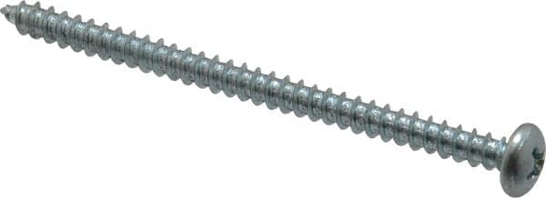 Value Collection - #8 Pan Head Phillips Sheet Metal Screw - Steel, 2-1/2" Length Under Head, Grade 2 - Americas Industrial Supply