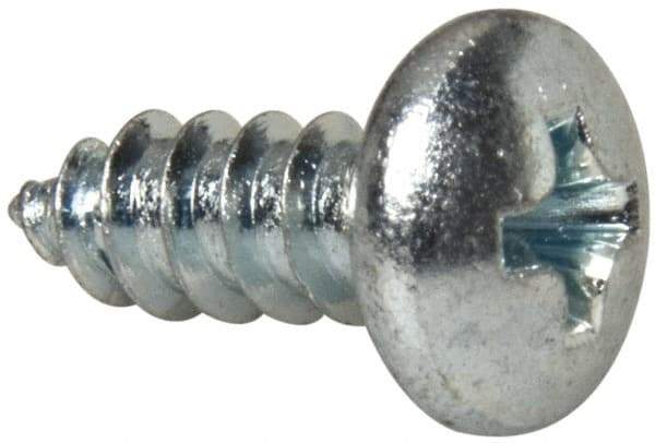 Value Collection - #10 Pan Head Phillips Sheet Metal Screw - Steel, 1/2" Length Under Head, Grade 2 - Americas Industrial Supply