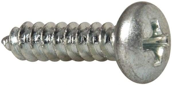 Value Collection - #10 Pan Head Phillips Sheet Metal Screw - Steel, 3/4" Length Under Head, Grade 2 - Americas Industrial Supply