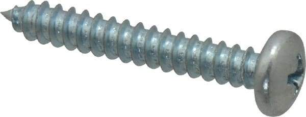 Value Collection - #10 Pan Head Phillips Sheet Metal Screw - Steel, 1-1/4" Length Under Head, Grade 2 - Americas Industrial Supply