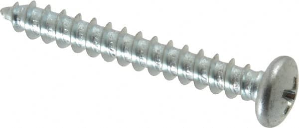 Value Collection - #10 Pan Head Phillips Sheet Metal Screw - Steel, 1-1/2" Length Under Head, Grade 2 - Americas Industrial Supply