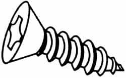 Value Collection - #10 Flat Head Phillips Sheet Metal Screw - Steel, 5/8" OAL, Grade 2 - Americas Industrial Supply