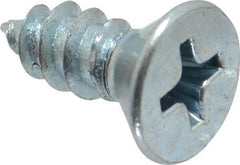 Value Collection - #10 Flat Head Phillips Sheet Metal Screw - Steel, 1/2" OAL, Grade 2 - Americas Industrial Supply