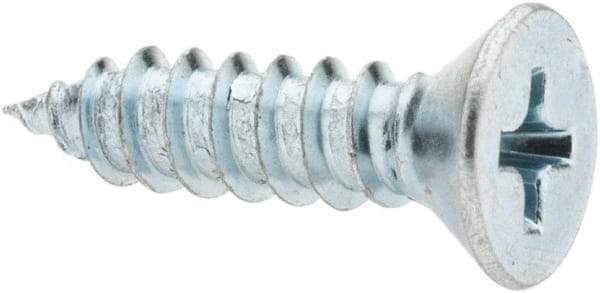 Value Collection - #10 Flat Head Phillips Sheet Metal Screw - Steel, 3/4" OAL, Grade 2 - Americas Industrial Supply