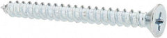 Value Collection - #10 Flat Head Phillips Sheet Metal Screw - Steel, 2" OAL, Grade 2 - Americas Industrial Supply
