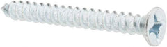 Value Collection - #12 Flat Head Phillips Sheet Metal Screw - Steel, 2" OAL, Grade 2 - Americas Industrial Supply