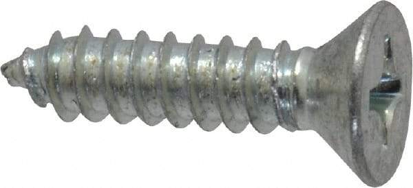 Value Collection - #14 Flat Head Phillips Sheet Metal Screw - Steel, 1" OAL, Grade 2 - Americas Industrial Supply