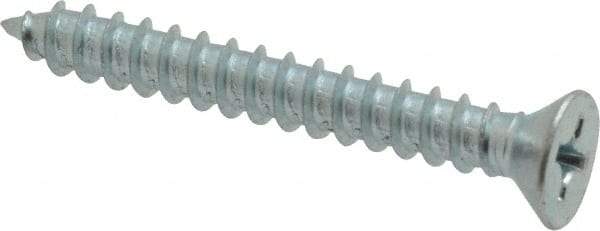 Value Collection - #14 Flat Head Phillips Sheet Metal Screw - Steel, 2" OAL, Grade 2 - Americas Industrial Supply