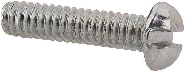 Value Collection - #2-56 UNC, 3/8" Length Under Head Slotted Drive Machine Screw - Round Head, Alloy Steel, Zinc-Plated Finish, Without Washer - Americas Industrial Supply