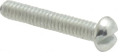 Value Collection - #2-56 UNC, 1/2" Length Under Head Slotted Drive Machine Screw - Round Head, Grade J82 Steel, Zinc-Plated Finish, Without Washer - Americas Industrial Supply