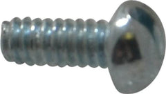 Value Collection - #3-48 UNC, 1/4" Length Under Head Slotted Drive Machine Screw - Round Head, Alloy Steel, Zinc-Plated Finish, Without Washer - Americas Industrial Supply