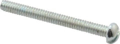 Value Collection - #3-48 UNC, 1" Length Under Head Slotted Drive Machine Screw - Round Head, Alloy Steel, Zinc-Plated Finish, Without Washer - Americas Industrial Supply