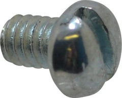 Value Collection - #5-40 UNC, 3/16" Length Under Head Slotted Drive Machine Screw - Round Head, Grade J82 Steel, Zinc-Plated Finish, Without Washer - Americas Industrial Supply