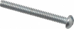 Value Collection - #4-40 UNC, 1" Length Under Head Slotted Drive Machine Screw - Round Head, Grade J82 Steel, Zinc-Plated Finish, Without Washer - Americas Industrial Supply