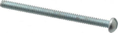 Value Collection - #4-40 UNC, 1-1/2" Length Under Head Slotted Drive Machine Screw - Round Head, Alloy Steel, Zinc-Plated Finish, Without Washer - Americas Industrial Supply