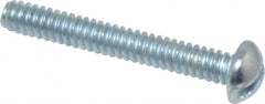 Value Collection - #6-32 UNC, 1" Length Under Head Slotted Drive Machine Screw - Round Head, Grade J82 Steel, Zinc-Plated Finish, Without Washer - Americas Industrial Supply