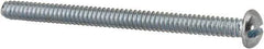 Value Collection - #6-32 UNC, 1-3/4" Length Under Head Slotted Drive Machine Screw - Round Head, Alloy Steel, Zinc-Plated Finish, Without Washer - Americas Industrial Supply