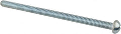 Value Collection - #8-32 UNC, 3" Length Under Head Slotted Drive Machine Screw - Round Head, Alloy Steel, Zinc-Plated Finish, Without Washer - Americas Industrial Supply