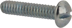Value Collection - #10-24 UNC, 7/8" Length Under Head Slotted Drive Machine Screw - Round Head, Alloy Steel, Zinc-Plated Finish, Without Washer - Americas Industrial Supply