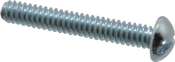 Value Collection - #10-24 UNC, 1-1/4" Length Under Head Slotted Drive Machine Screw - Round Head, Alloy Steel, Zinc-Plated Finish, Without Washer - Americas Industrial Supply