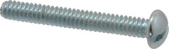 Value Collection - #10-24 UNC, 1-1/2" Length Under Head Slotted Drive Machine Screw - Round Head, Alloy Steel, Zinc-Plated Finish, Without Washer - Americas Industrial Supply