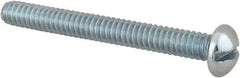 Value Collection - #10-24 UNC, 1-3/4" Length Under Head Slotted Drive Machine Screw - Round Head, Alloy Steel, Zinc-Plated Finish, Without Washer - Americas Industrial Supply