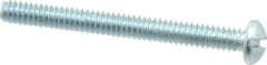 Value Collection - #10-24 UNC, 2" Length Under Head Slotted Drive Machine Screw - Round Head, Alloy Steel, Zinc-Plated Finish, Without Washer - Americas Industrial Supply