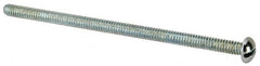 Value Collection - #10-24 UNC, 4" Length Under Head Slotted Drive Machine Screw - Round Head, Alloy Steel, Zinc-Plated Finish, Without Washer - Americas Industrial Supply