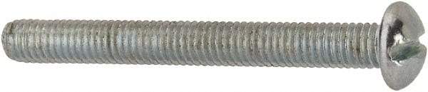 Value Collection - #10-32 UNF, 1-3/4" Length Under Head Slotted Drive Machine Screw - Round Head, Alloy Steel, Zinc-Plated Finish, Without Washer - Americas Industrial Supply