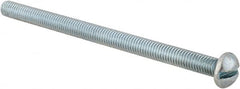 Value Collection - #10-32 UNF, 3" Length Under Head Slotted Drive Machine Screw - Round Head, Alloy Steel, Zinc-Plated Finish, Without Washer - Americas Industrial Supply