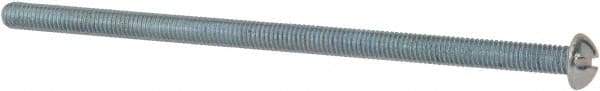 Value Collection - #10-32 UNF, 4" Length Under Head Slotted Drive Machine Screw - Round Head, Alloy Steel, Zinc-Plated Finish, Without Washer - Americas Industrial Supply