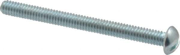 Value Collection - #12-24 UNC, 2-1/2" Length Under Head Slotted Drive Machine Screw - Round Head, Alloy Steel, Zinc-Plated Finish, Without Washer - Americas Industrial Supply