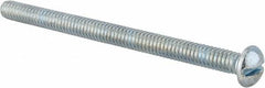 Value Collection - #12-24 UNC, 3" Length Under Head Slotted Drive Machine Screw - Round Head, Alloy Steel, Zinc-Plated Finish, Without Washer - Americas Industrial Supply
