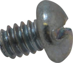 Value Collection - 1/4-20 UNC, 5/16" Length Under Head Slotted Drive Machine Screw - Round Head, Alloy Steel, Zinc-Plated Finish, Without Washer - Americas Industrial Supply