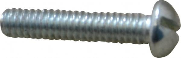 Value Collection - 1/4-20 UNC, 1-1/4" Length Under Head Slotted Drive Machine Screw - Round Head, Alloy Steel, Zinc-Plated Finish, Without Washer - Americas Industrial Supply