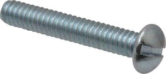 Value Collection - 1/4-20 UNC, 1-1/2" Length Under Head Slotted Drive Machine Screw - Round Head, Alloy Steel, Zinc-Plated Finish, Without Washer - Americas Industrial Supply