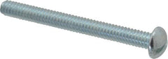 Value Collection - 1/4-20 UNC, 2-1/2" Length Under Head Slotted Drive Machine Screw - Round Head, Alloy Steel, Zinc-Plated Finish, Without Washer - Americas Industrial Supply