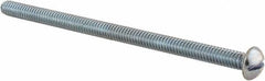 Value Collection - 1/4-20 UNC, 4-1/2" Length Under Head Slotted Drive Machine Screw - Round Head, Alloy Steel, Zinc-Plated Finish, Without Washer - Americas Industrial Supply