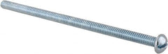 Value Collection - 1/4-20 UNC, 5" Length Under Head Slotted Drive Machine Screw - Round Head, Alloy Steel, Zinc-Plated Finish, Without Washer - Americas Industrial Supply