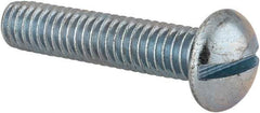 Value Collection - 5/16-18 UNC, 1-1/2" Length Under Head Slotted Drive Machine Screw - Round Head, Alloy Steel, Zinc-Plated Finish, Without Washer - Americas Industrial Supply
