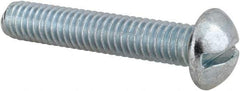 Value Collection - 5/16-18 UNC, 1-3/4" Length Under Head Slotted Drive Machine Screw - Round Head, Alloy Steel, Zinc-Plated Finish, Without Washer - Americas Industrial Supply