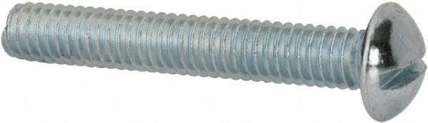 Value Collection - 5/16-18 UNC, 2" Length Under Head Slotted Drive Machine Screw - Round Head, Alloy Steel, Zinc-Plated Finish, Without Washer - Americas Industrial Supply