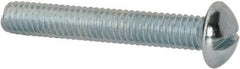 Value Collection - 5/16-18 UNC, 2" Length Under Head Slotted Drive Machine Screw - Round Head, Alloy Steel, Zinc-Plated Finish, Without Washer - Americas Industrial Supply