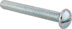 Value Collection - 5/16-18 UNC, 2-1/2" Length Under Head Slotted Drive Machine Screw - Round Head, Alloy Steel, Zinc-Plated Finish, Without Washer - Americas Industrial Supply