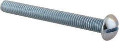 Value Collection - 5/16-18 UNC, 3" Length Under Head Slotted Drive Machine Screw - Round Head, Alloy Steel, Zinc-Plated Finish, Without Washer - Americas Industrial Supply