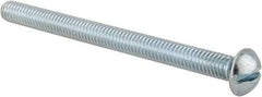 Value Collection - 5/16-18 UNC, 4" Length Under Head Slotted Drive Machine Screw - Round Head, Alloy Steel, Zinc-Plated Finish, Without Washer - Americas Industrial Supply