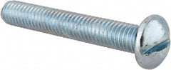 Value Collection - 3/8-16 UNC, 2-1/2" Length Under Head Slotted Drive Machine Screw - Round Head, Alloy Steel, Zinc-Plated Finish, Without Washer - Americas Industrial Supply