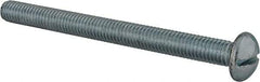 Value Collection - 3/8-16 UNC, 4-1/2" Length Under Head Slotted Drive Machine Screw - Round Head, Alloy Steel, Zinc-Plated Finish, Without Washer - Americas Industrial Supply