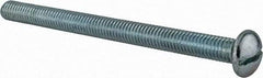 Value Collection - 3/8-16 UNC, 5" Length Under Head Slotted Drive Machine Screw - Round Head, Alloy Steel, Zinc-Plated Finish, Without Washer - Americas Industrial Supply